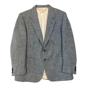 Harris Tweed Basketweave Blazer Mens 42R Wool Sport Coat Vintage